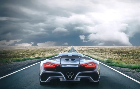 Picture supercar, rear view, Hennessey, hypercar, Venom F5