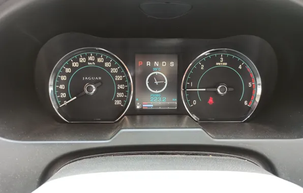 Picture Speedometer, Digital Meter, Odometer, John Mechlan, Jaguar XF 2012