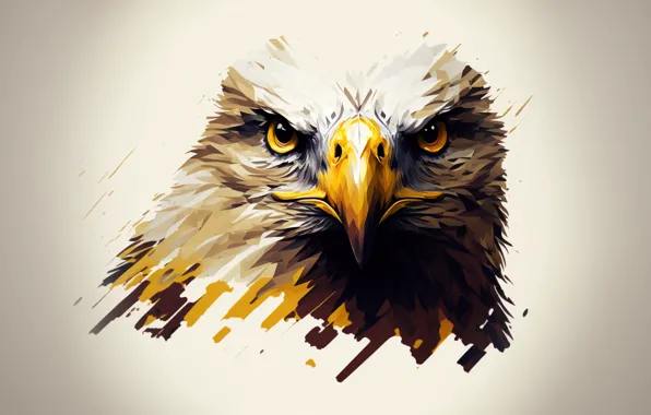 Picture bird, eagle, digital art, ИИ арт