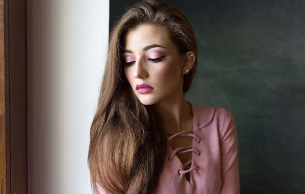 Picture pose, model, portrait, makeup, hairstyle, brown hair, beauty, Diana, Dmitry Sn