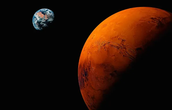 Picture space, earth, planet, Mars, the red planet