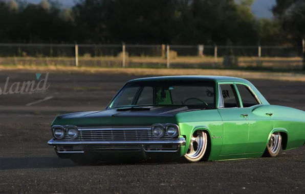 Picture Chevrolet, Green, Tuning, Impala, Lowrider, 1965 Year