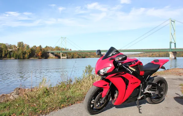 Picture Red, Honda, Bridge, Black, River, CBR1000RR-R