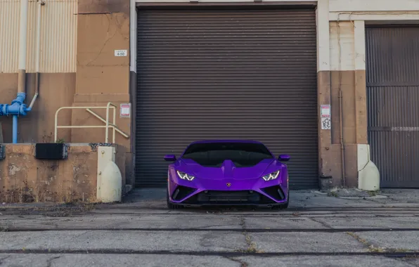 Picture Lamborghini, Purple, Face, VAG, Huracan, Sight