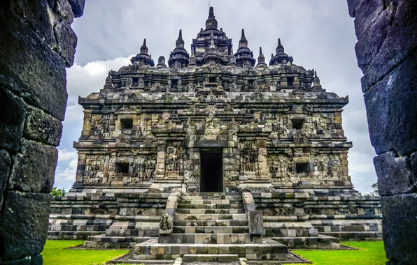 Picture the sky, clouds, clouds, Indonesia, temple, ruins, architecture, чанди Плаосан