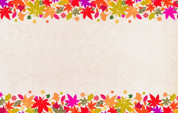 Picture leaves, canvas, postcard, template, blank