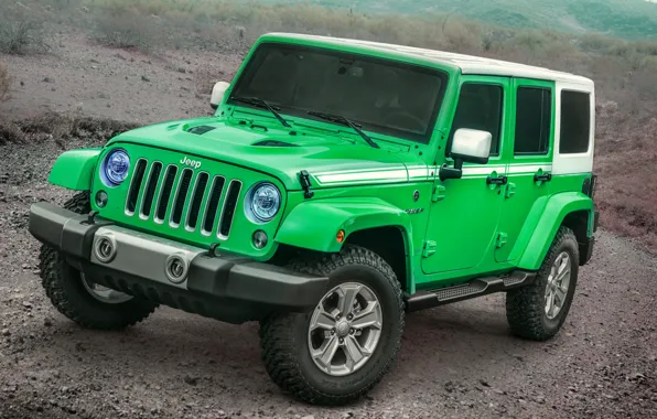 Picture green, SUV, Jeep