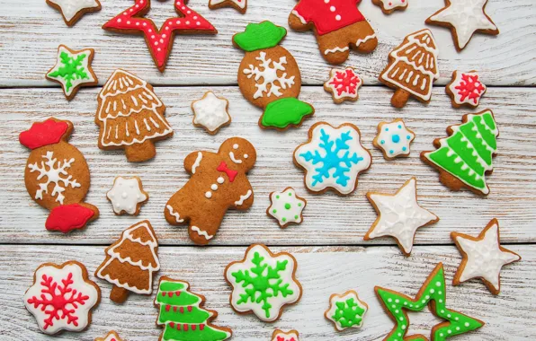 Picture decoration, New Year, Christmas, christmas, wood, merry, cookies, decoration, gingerbread, gingerbread