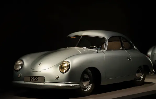 Picture machine, retro, background, Porsche 1952