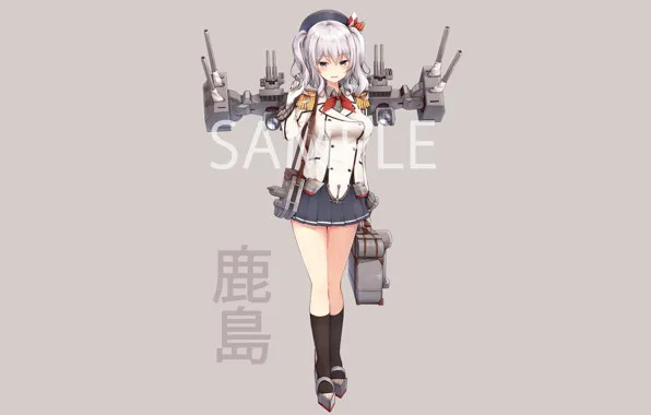 Picture girl, weapons, background, Kantai Collection, Naval collection