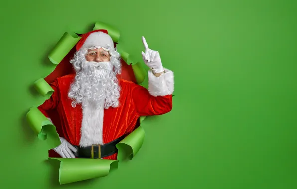 Picture New year, beard, Santa Claus, colored background