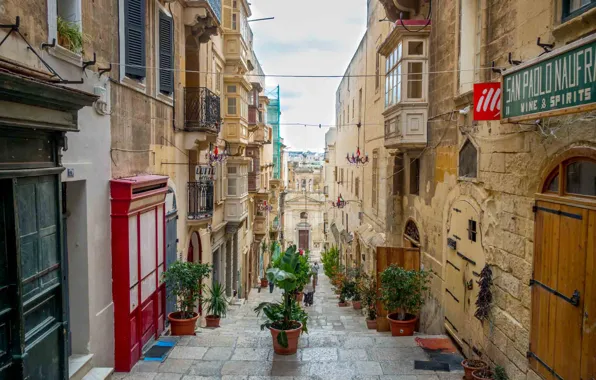 Picture street, home, Malta, Valletta