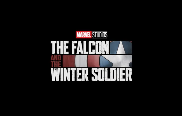 Picture logo, minimalism, Marvel, Falcon, comics, film, superhero, black background, TV series, simple background, Winter Soldier, …