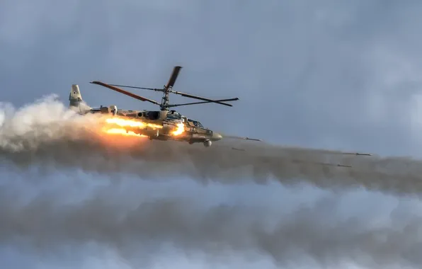 Picture attack helicopter, Russian Army, Ka-52