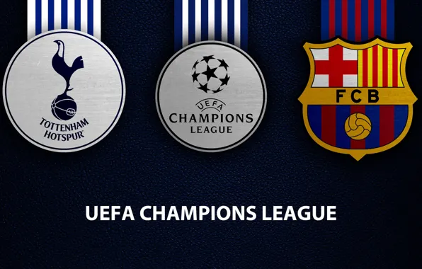 Picture wallpaper, sport, logo, football, Barcelona, UEFA Champions League, Tottenham Hotspur, Tottenham Hotspur vs Barcelona