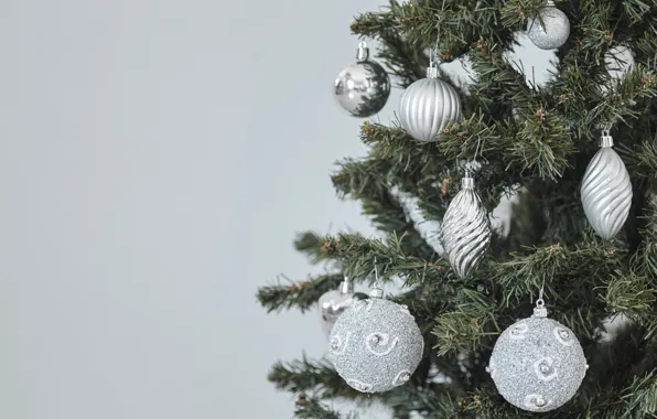 Picture decoration, balls, tree, New Year, Christmas, Christmas, balls, New Year, decoration, Merry, fir tree