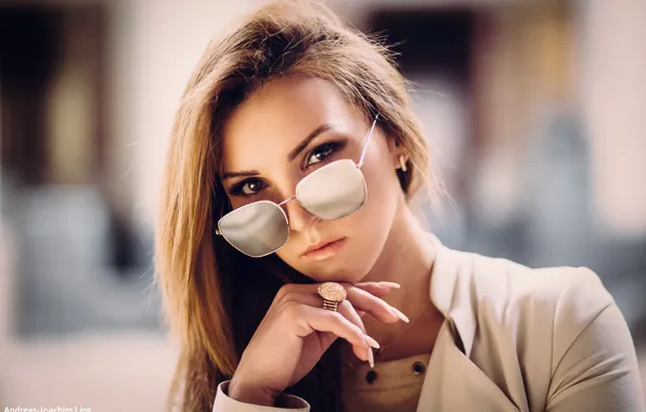Picture girl, green eyes, long hair, photo, photographer, model, lips, ring, face, blonde, sunglasses, portrait, jacket, …