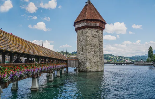 Picture tower, Switzerland, Lucerne