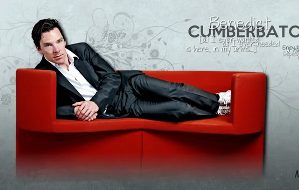 Picture sofa, lies, actor, Benedict Cumberbatch, Benedict Cumberbatch, by elnarseltaair