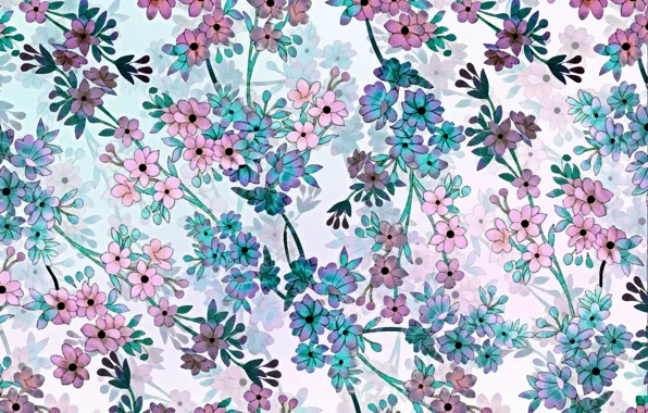 Picture flowers, retro, background, vintage, Background, Pattern