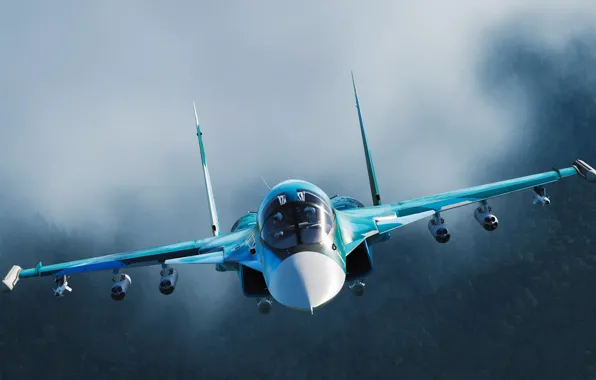 Picture Russia, Su-34, Sukhoi, Bomber