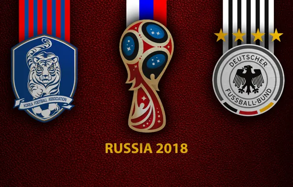 Picture wallpaper, sport, logo, football, FIFA World Cup, Russia 2018, South Korea vs Germany