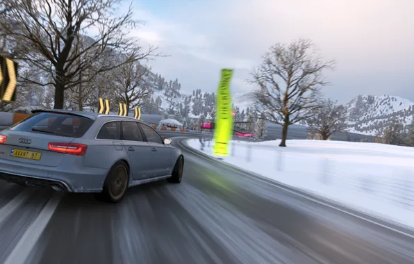 Picture drift, winter, race, before, forza horizon 4, audi rs6