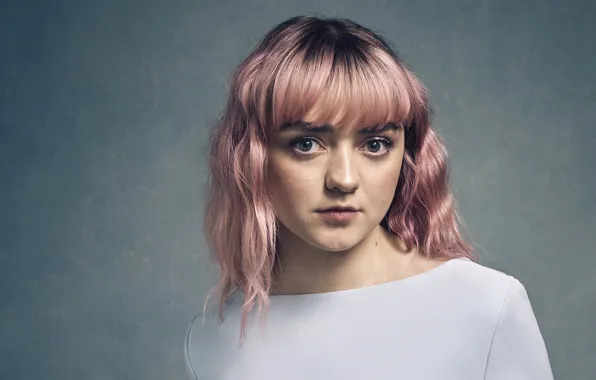 Picture actress, pink hair, Photoshoot, Maisie Williams, Macy William, Hbo