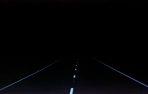 Picture road, night, minimalism