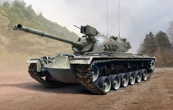 Picture tank, medium tank, The Bundeswehr, Patton III, М48 Patton, М48