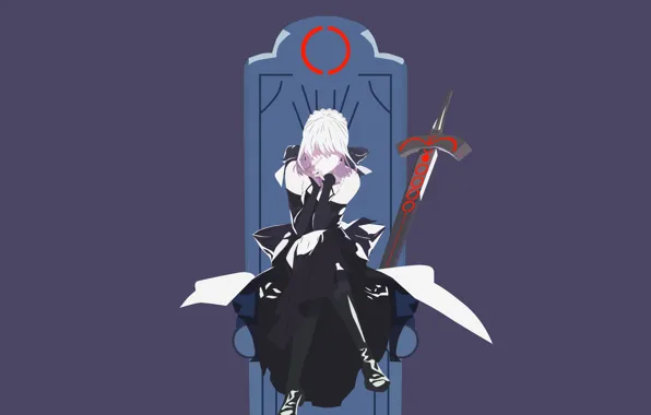 Picture minimalism, sword, the saber, Fate / Grand Order, The destiny of a great campaign