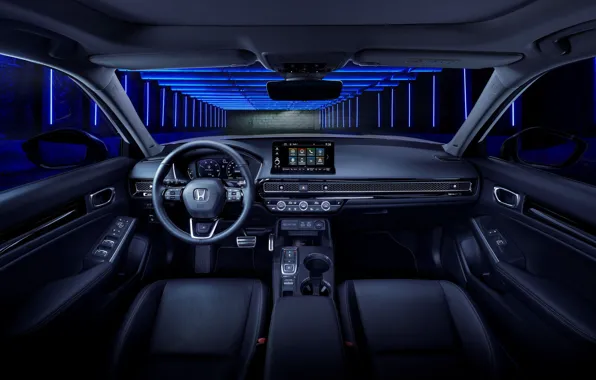 Picture interior, the instrument panel, Honda Civic