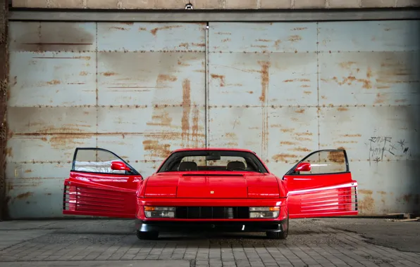 Picture Ferrari, Red, Testarossa