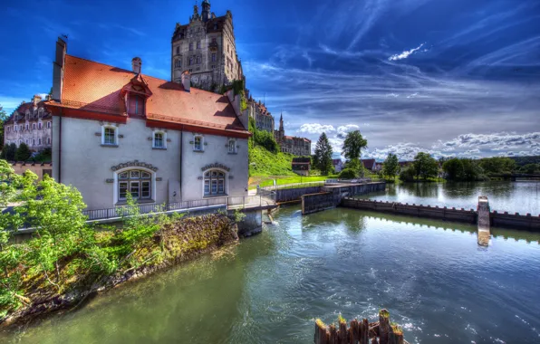 Picture the sky, clouds, Germany, Sigmaringen Castle