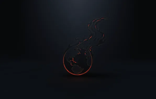 Picture Minimalism, Fire, Planet, Space, Art, Space, Art, Planet, StarkitecktDesigns, by StarkitecktDesigns, Raze The World