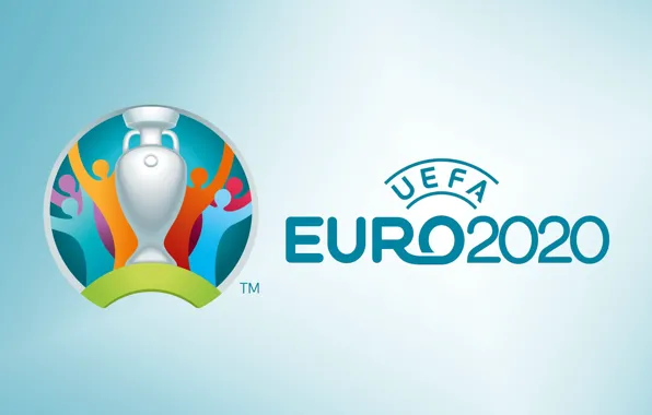 Picture sport, logo, cup, soccer, Uefa, simple background, 2020, official logo, Euro 2020
