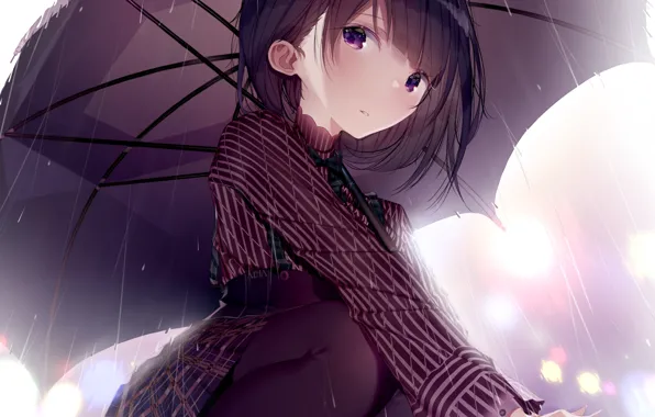 Picture look, umbrella, girl