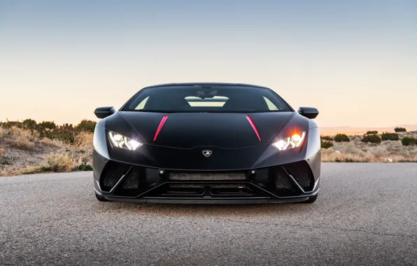 Picture sunset, the evening, Lamborghini, front view, Performante, Huracan, 2020, VF Engineering