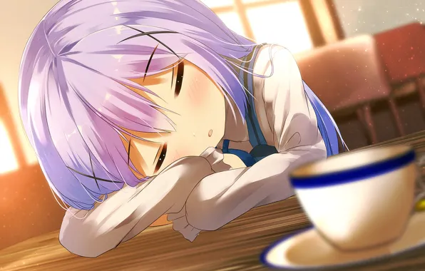 Picture anime, sleeping, girl