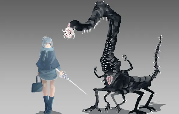 Picture background, monster, girl, RWBY