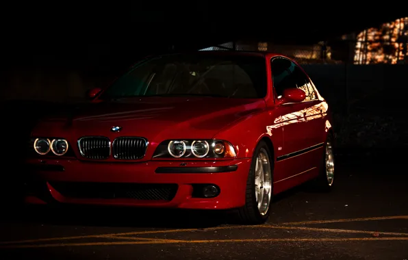 Picture E39, Parking, M5, Imola Red