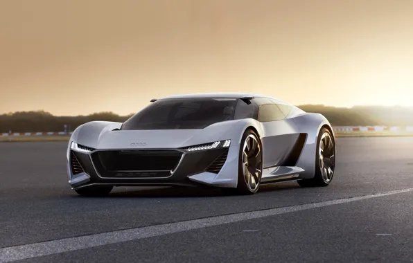 Picture the sky, asphalt, grey, Audi, 2018, PB18 e-tron Concept