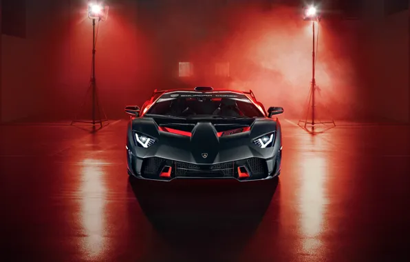 Picture Lamborghini, supercar, front view, 2018, SC18