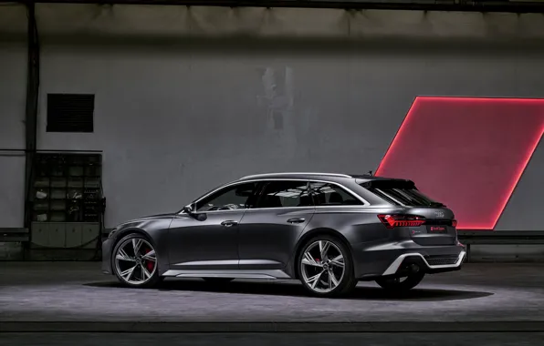Picture Audi, side, universal, RS 6, 2020, 2019, dark gray, V8 Twin-Turbo, RS6 Avant