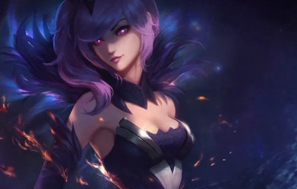 Picture look, girl, witch, Lux, league of legends