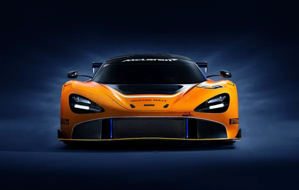 Picture McLaren, racing car, front view, GT3, 720S, 2019