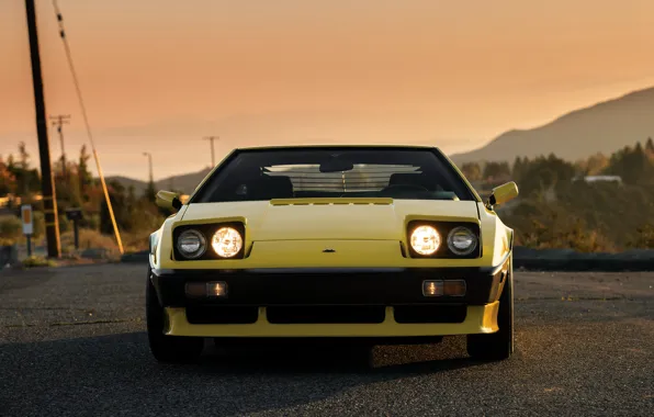 Picture yellow, Lotus, front view, 1976, Esprit