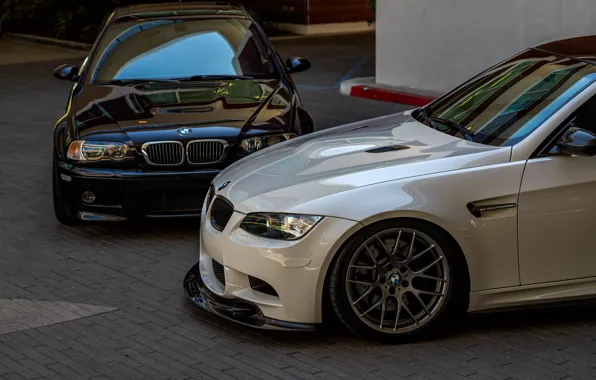 Picture BMW, White, E92, E46, Gray, Duet