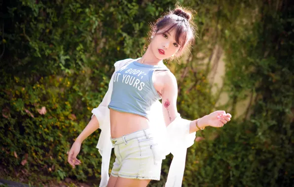 Picture girl, pose, Asian