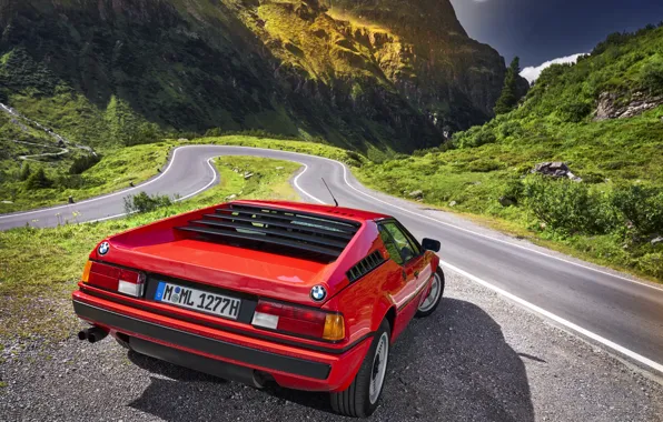 Picture red, BMW, back, BMW M1, E26, M1